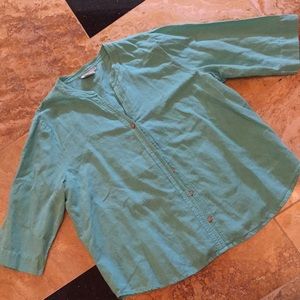 Hot Cotton woman linen/cotton distressed buttons